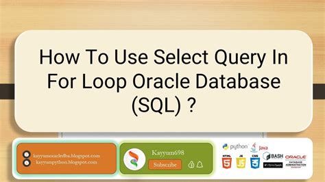 how to loop in oracle sql query|for loop in oracle example.